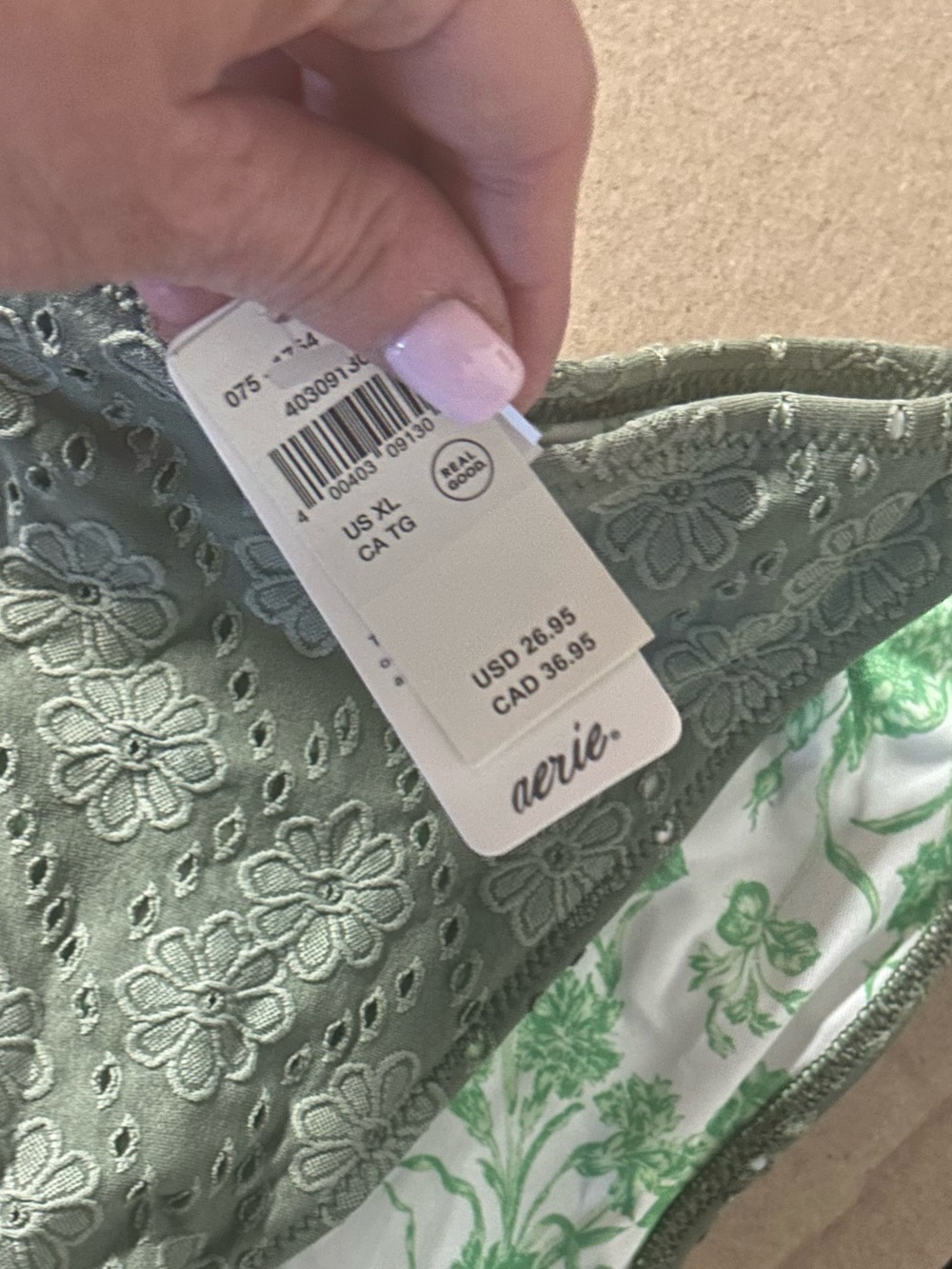 NWT Aerie Eyelet Cheekiest Tie Bikini Bottom - Picture 7 of 7